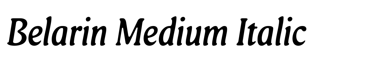 Belarin Medium Italic